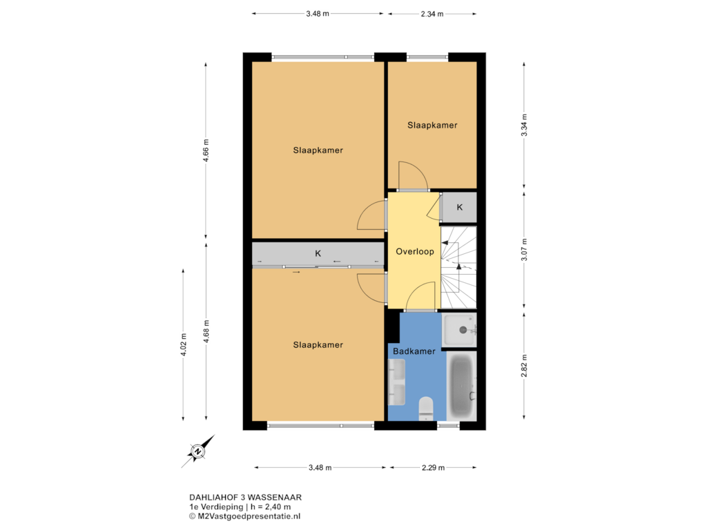 Bekijk plattegrond van 1e Verdieping van Dahliahof 3