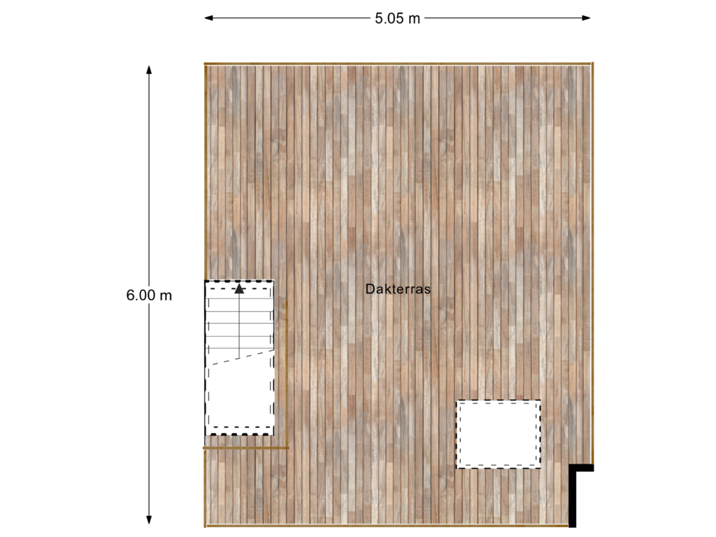 View floorplan of Dakterras of Havikstraat 12-BS