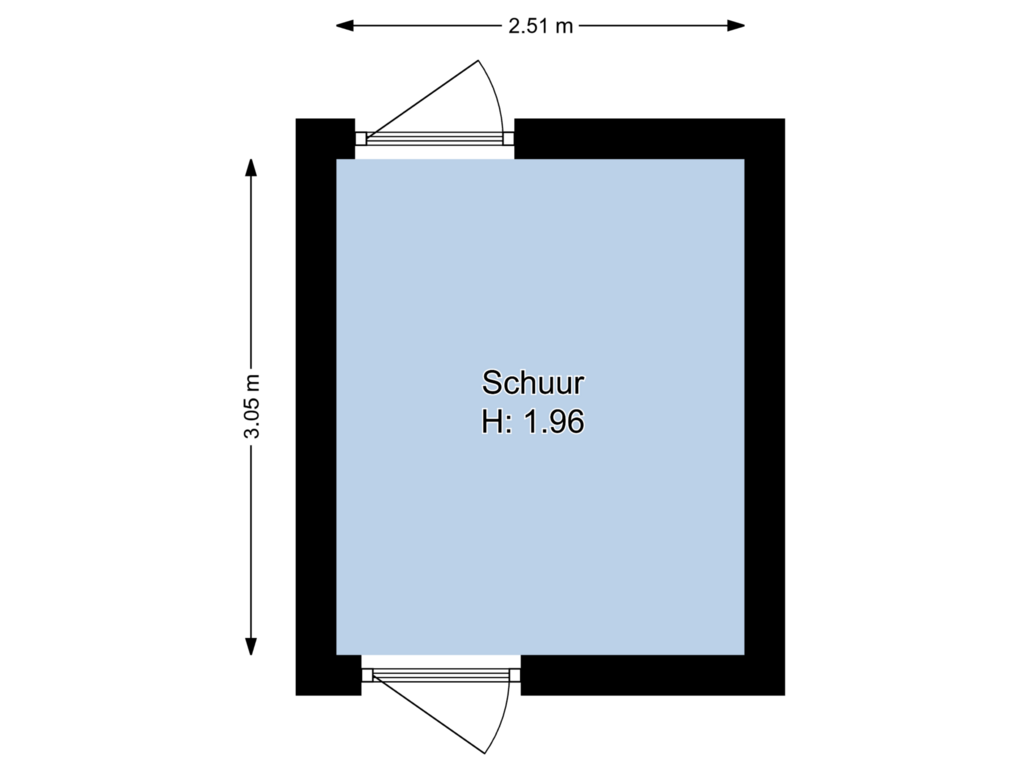 View floorplan of Schuur of Oude Loosdrechtseweg 49