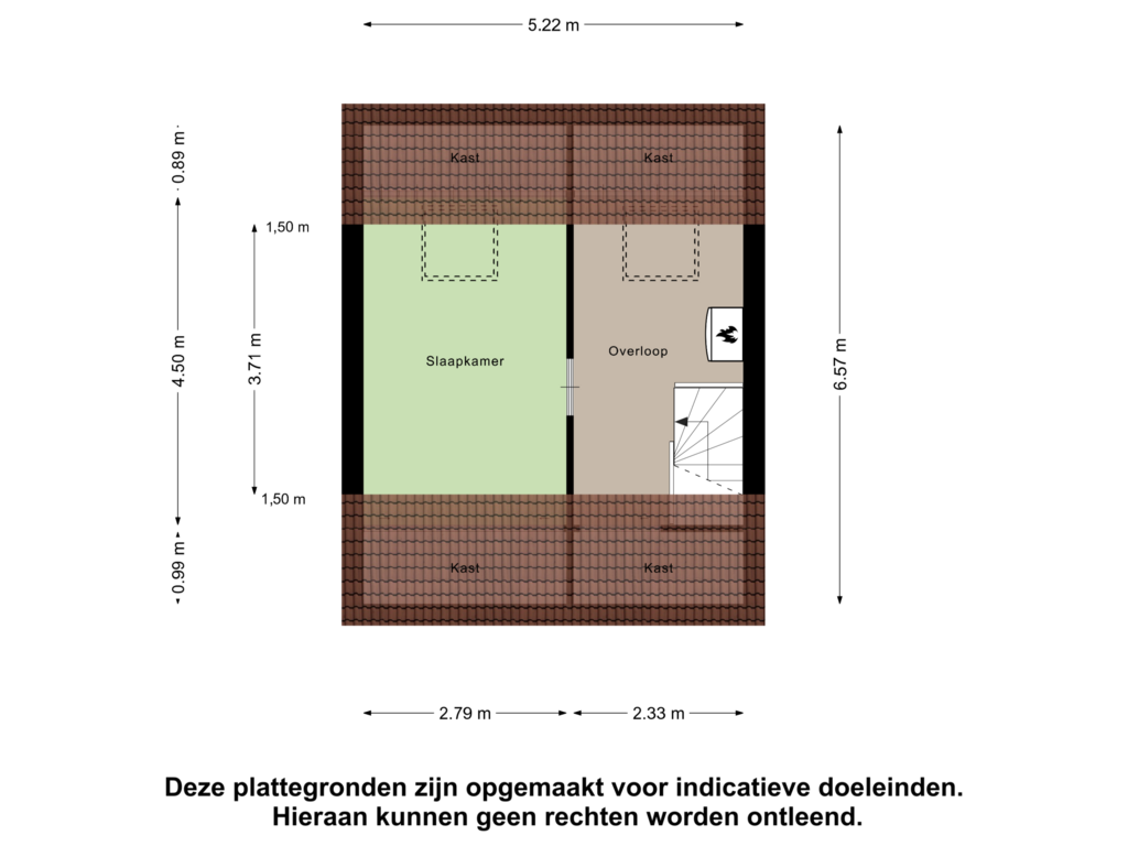 View floorplan of Tweede verdieping of Sprookjesberg 18