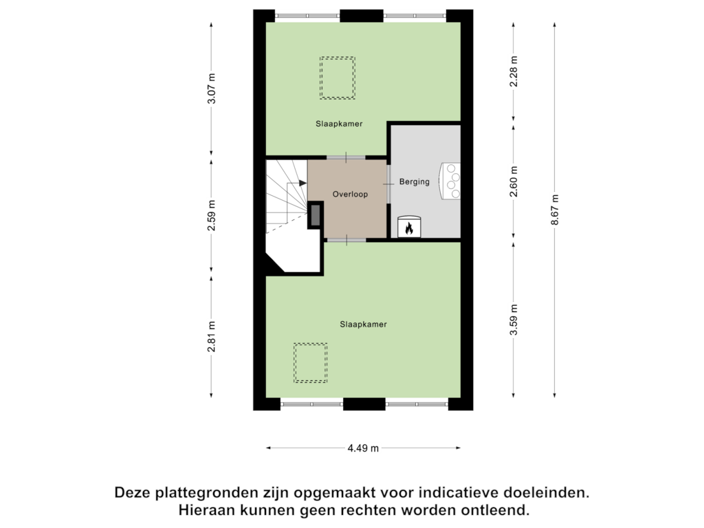 View floorplan of Tweede Verdieping of Fatimahof 14