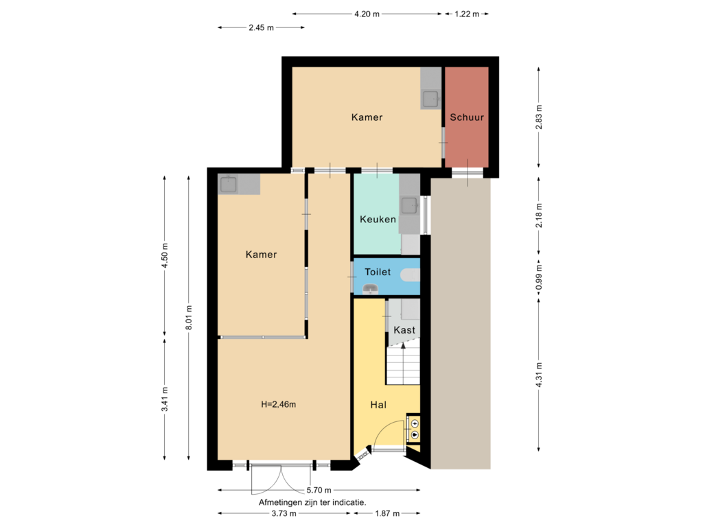 Bekijk plattegrond van Begane grond van Rijnstraat 72