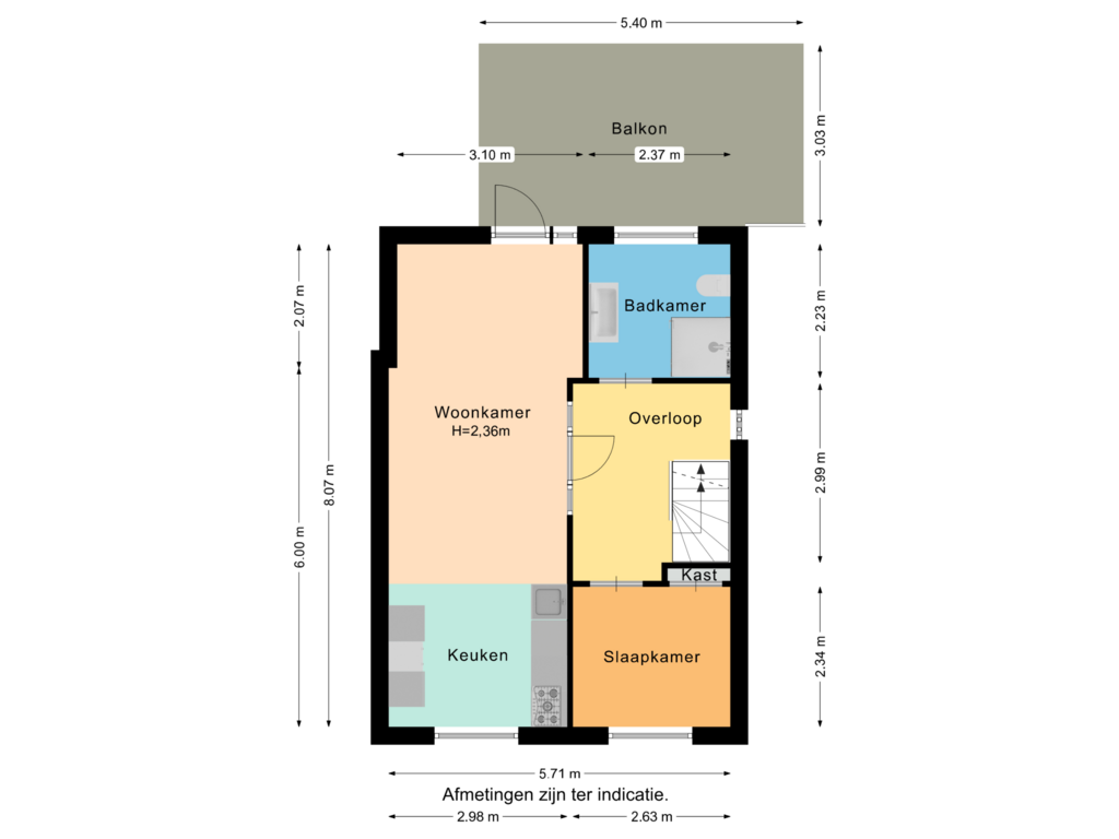 Bekijk plattegrond van Verdieping 1 van Rijnstraat 72