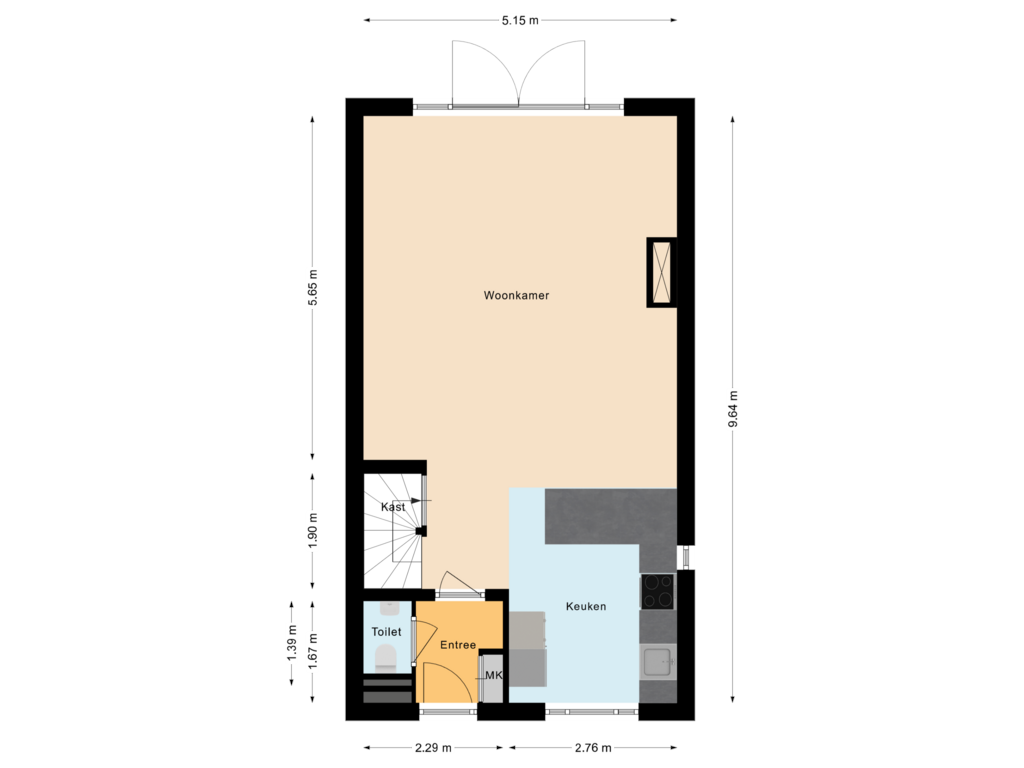 Bekijk plattegrond van Begane grond van Henriëtte Bosmanslaan 2