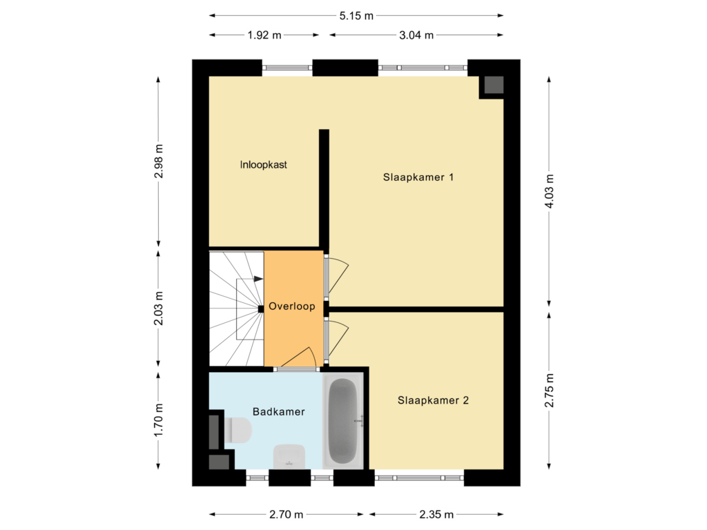 Bekijk plattegrond van Eerste verdieping van Henriëtte Bosmanslaan 2