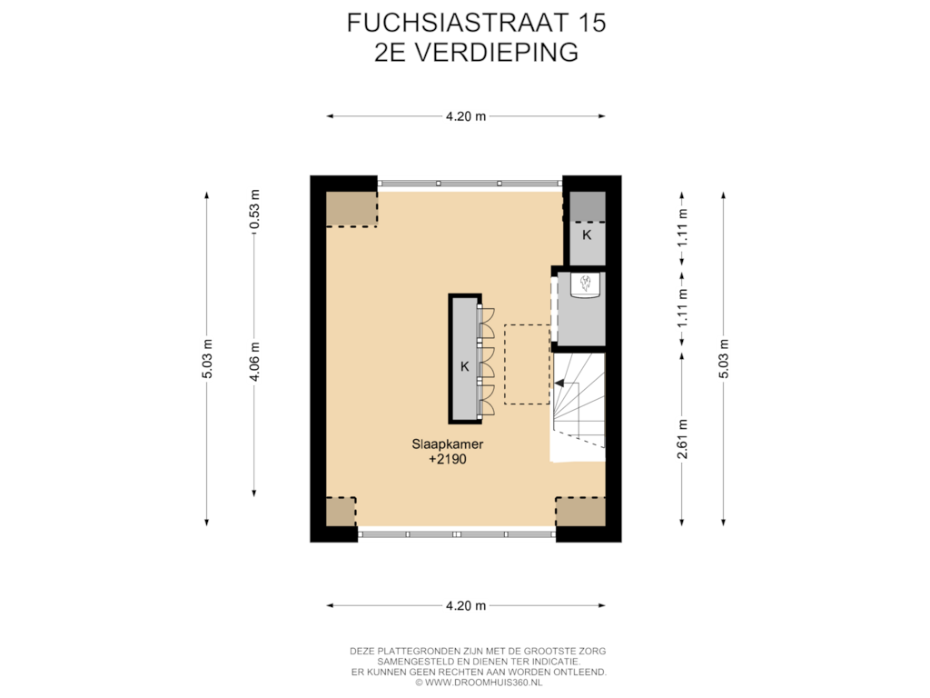 Bekijk plattegrond van 2E Verdieping van Fuchsiastraat 15