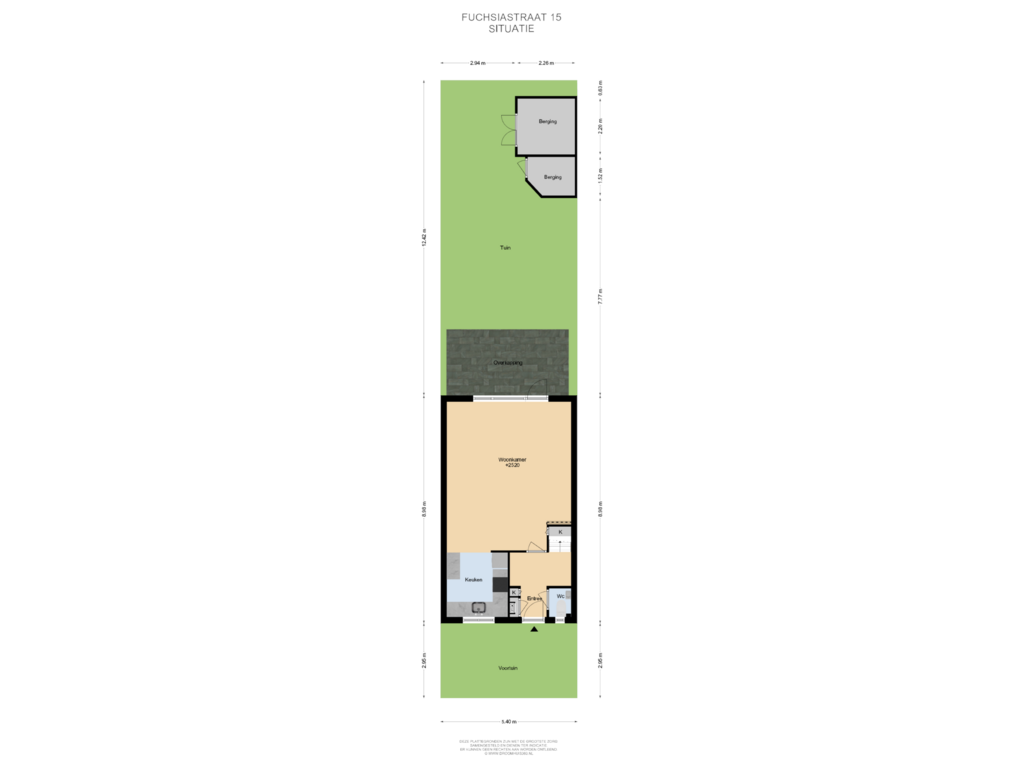 Bekijk plattegrond van Situatie van Fuchsiastraat 15