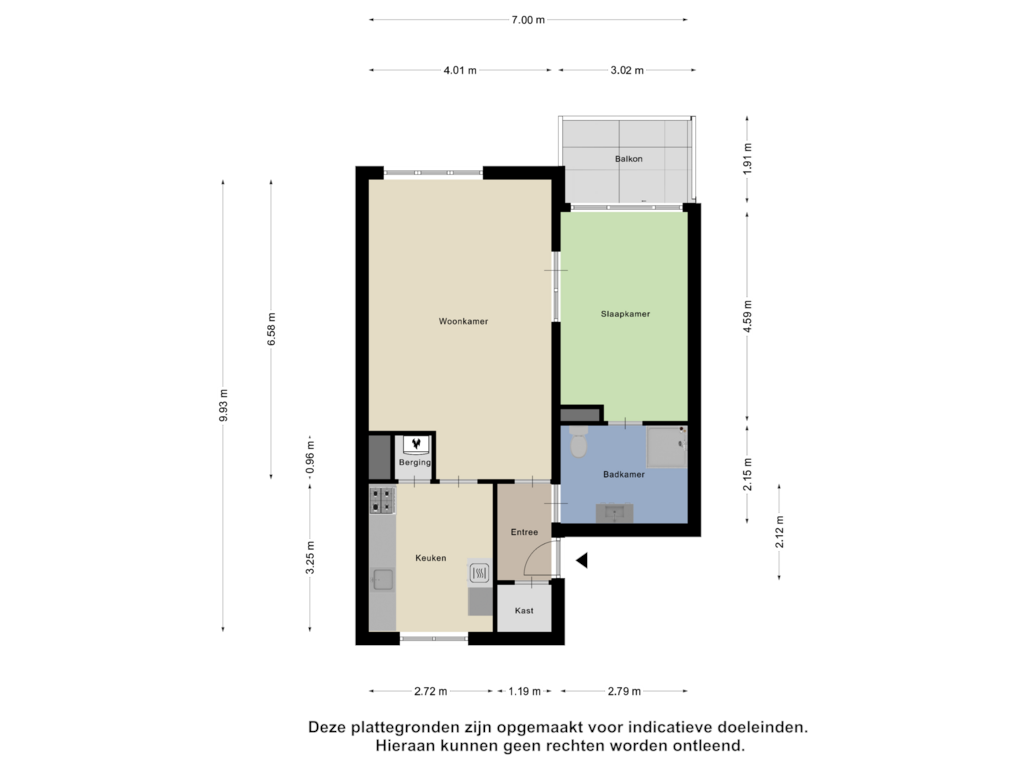 Bekijk plattegrond van Appartement van Overleg 68