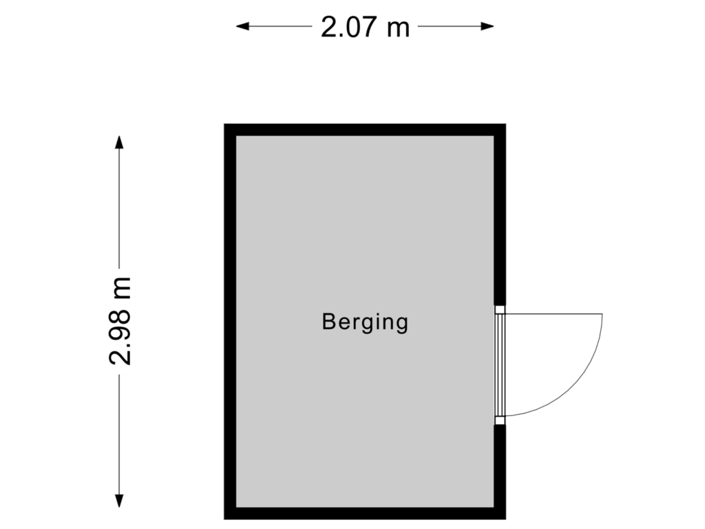 View floorplan of Berging of Schrijnwerkersveste 38