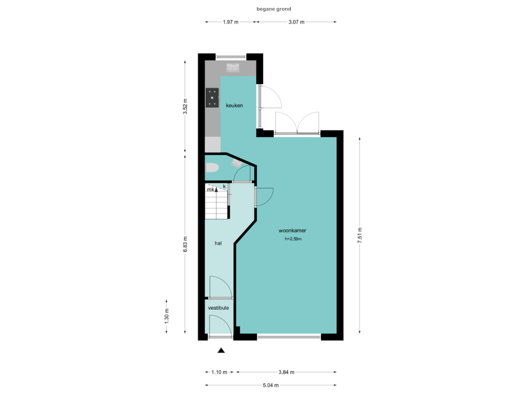 View floorplan of bg of Zilvermeeuwstraat 14