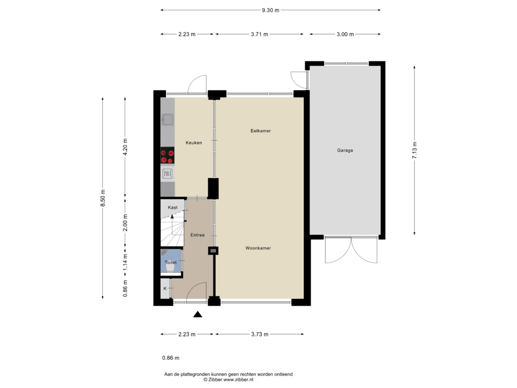 View floorplan of Begane grond of Fazantstraat 23