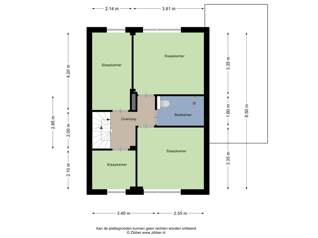 View floorplan of Eerste Verdieping of Fazantstraat 23