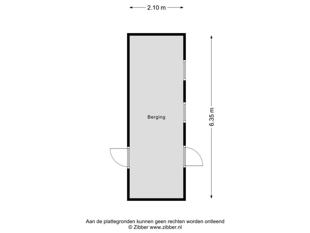 View floorplan of Berging of Fazantstraat 23