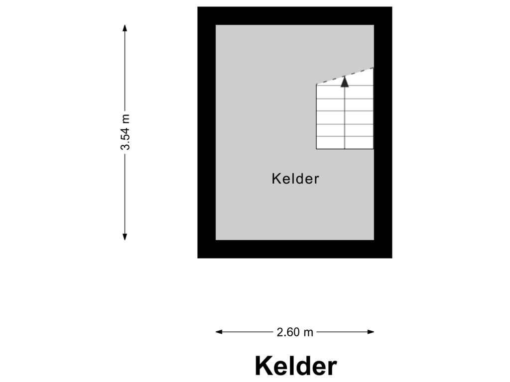 View floorplan of Kelder of Meidoornlaan 5