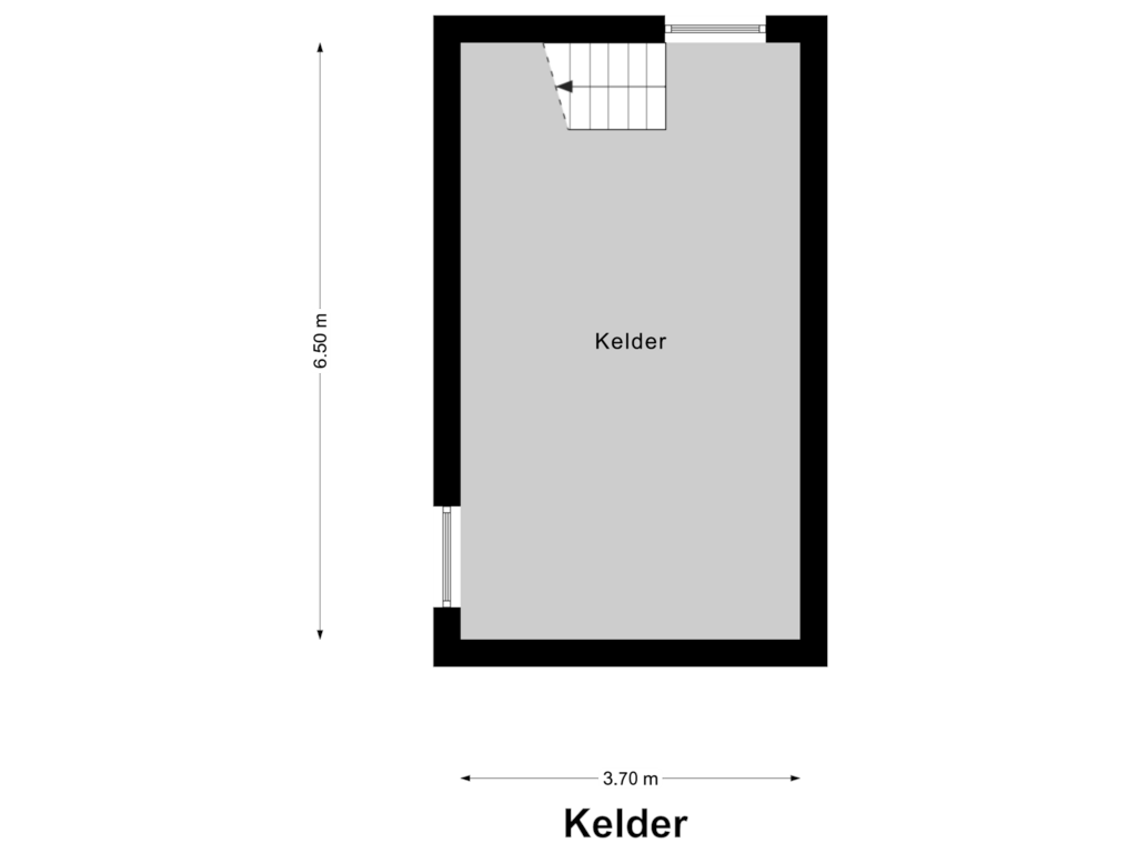 View floorplan of Kelder of Meidoornlaan 5