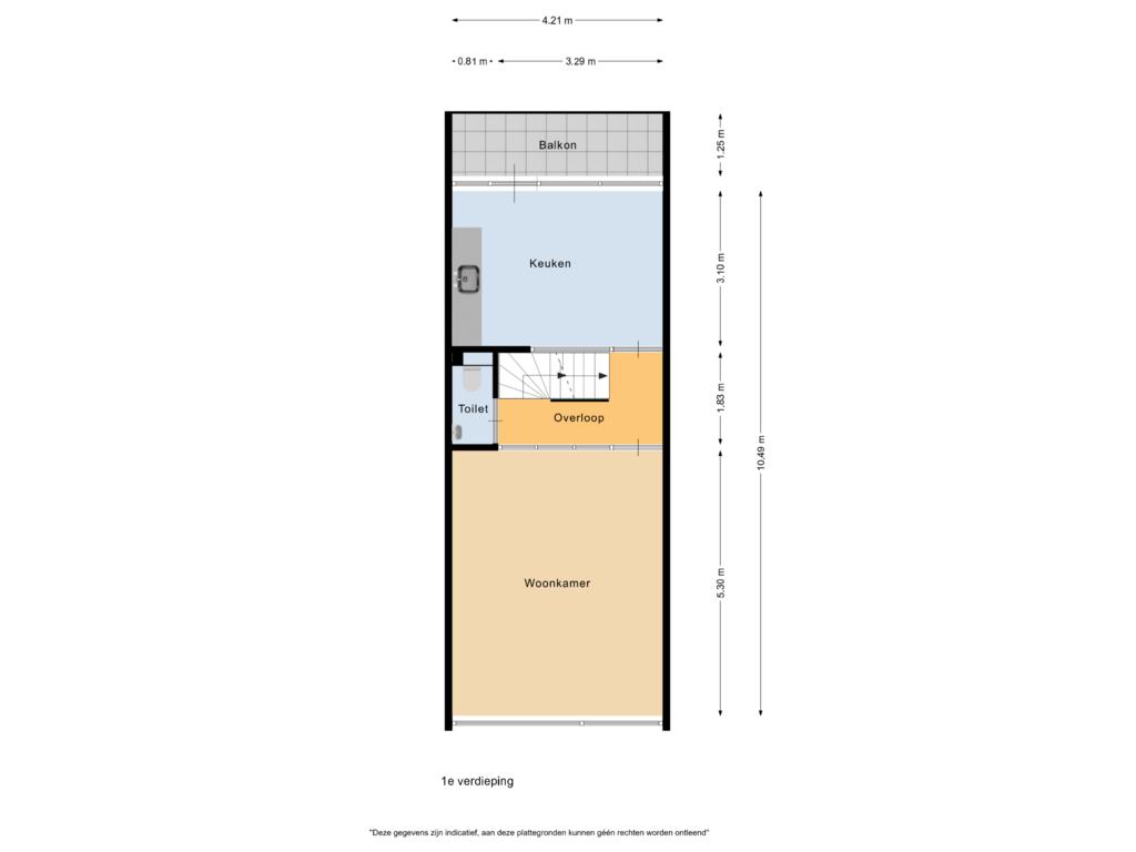 Bekijk plattegrond van 1e verdieping van IJsvogelstraat 41