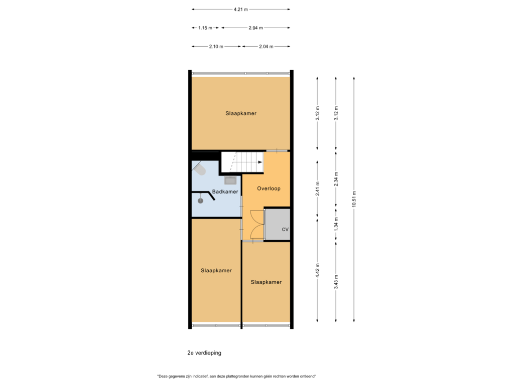 Bekijk plattegrond van 2e verdieping van IJsvogelstraat 41