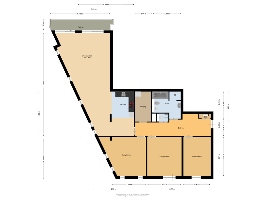 Bekijk plattegrond van Appartement van Lloydkade 607