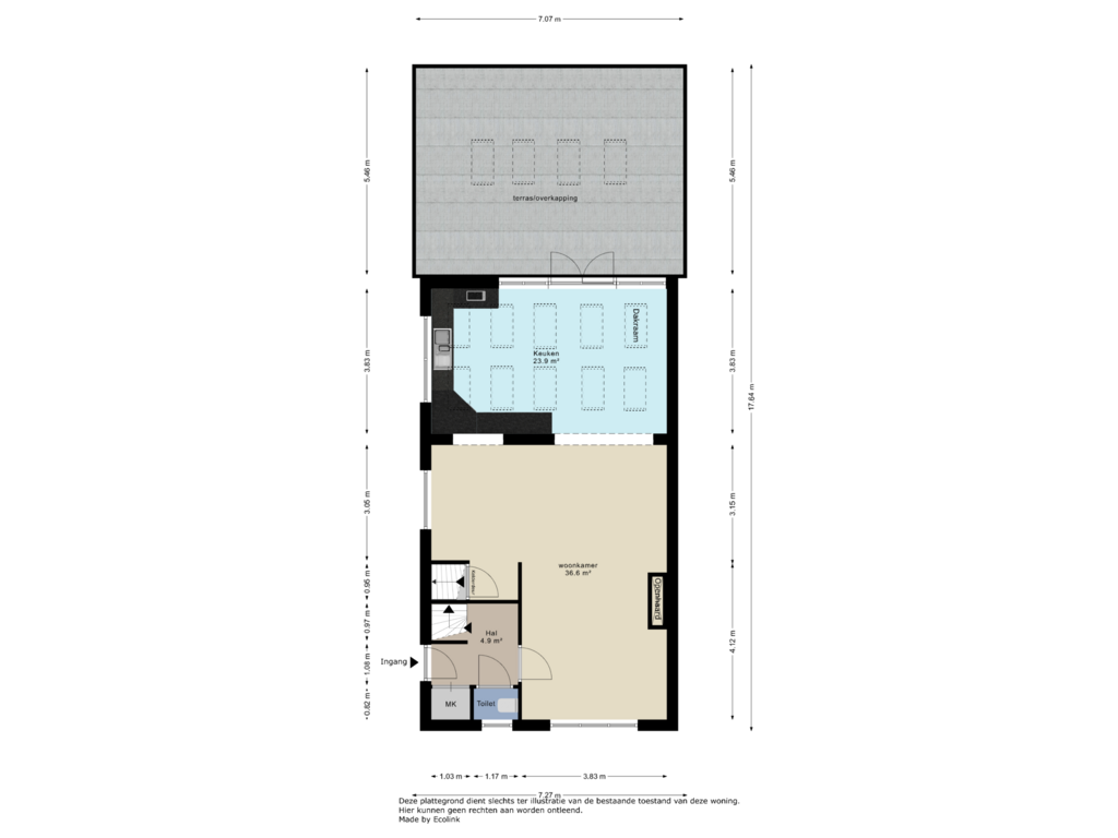 Bekijk plattegrond van Begane grond van Ireneplein 10