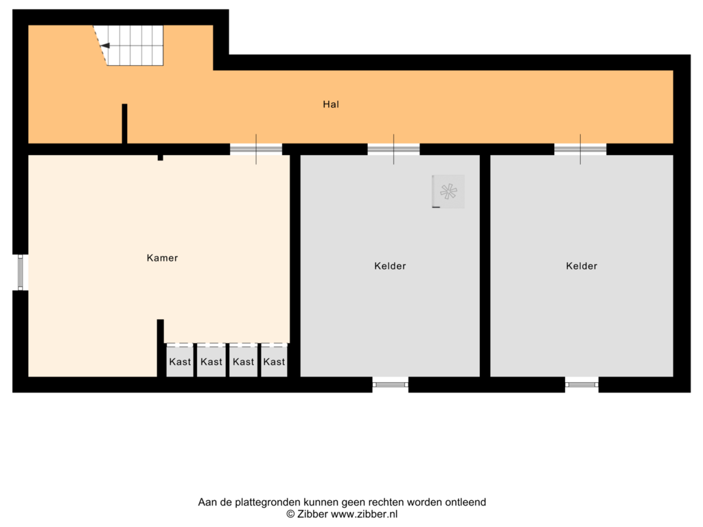 Bekijk plattegrond van Kelder van Heistraat 37