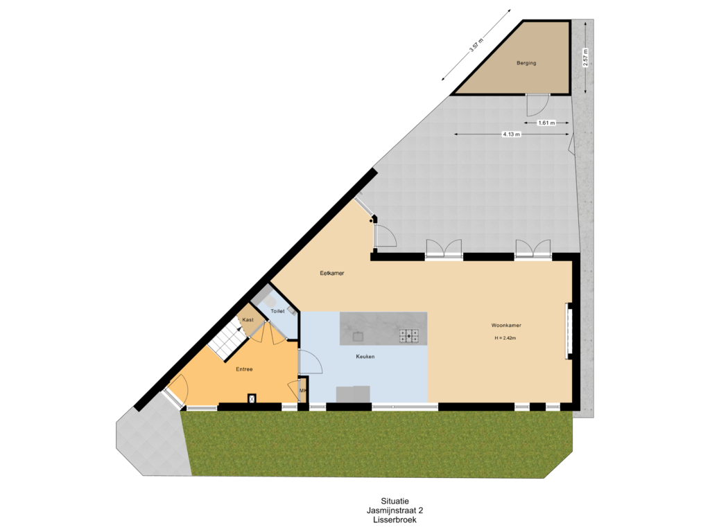 Bekijk plattegrond van Situatie van Jasmijnstraat 2