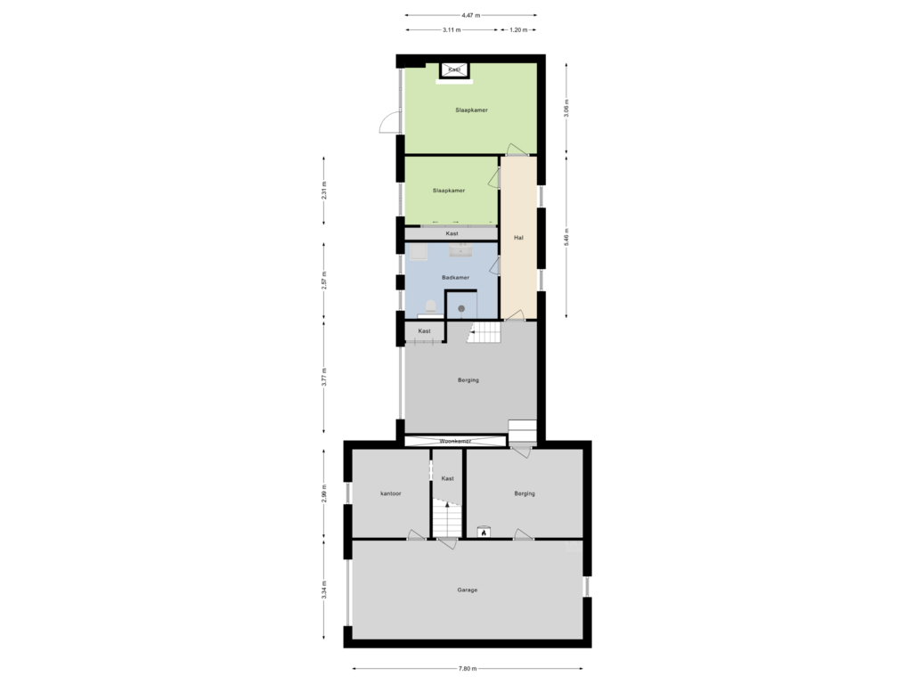 Bekijk plattegrond van Souterrain van Eikendreef 3