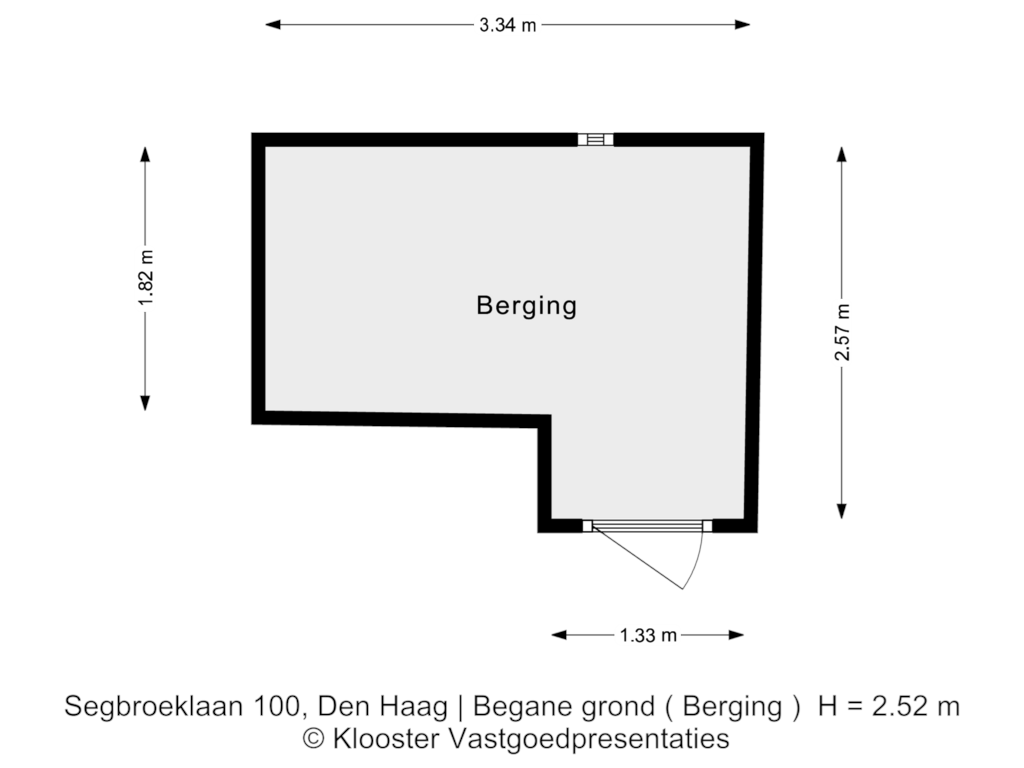 View floorplan of Begane grond ( Berging ) of Segbroeklaan 100