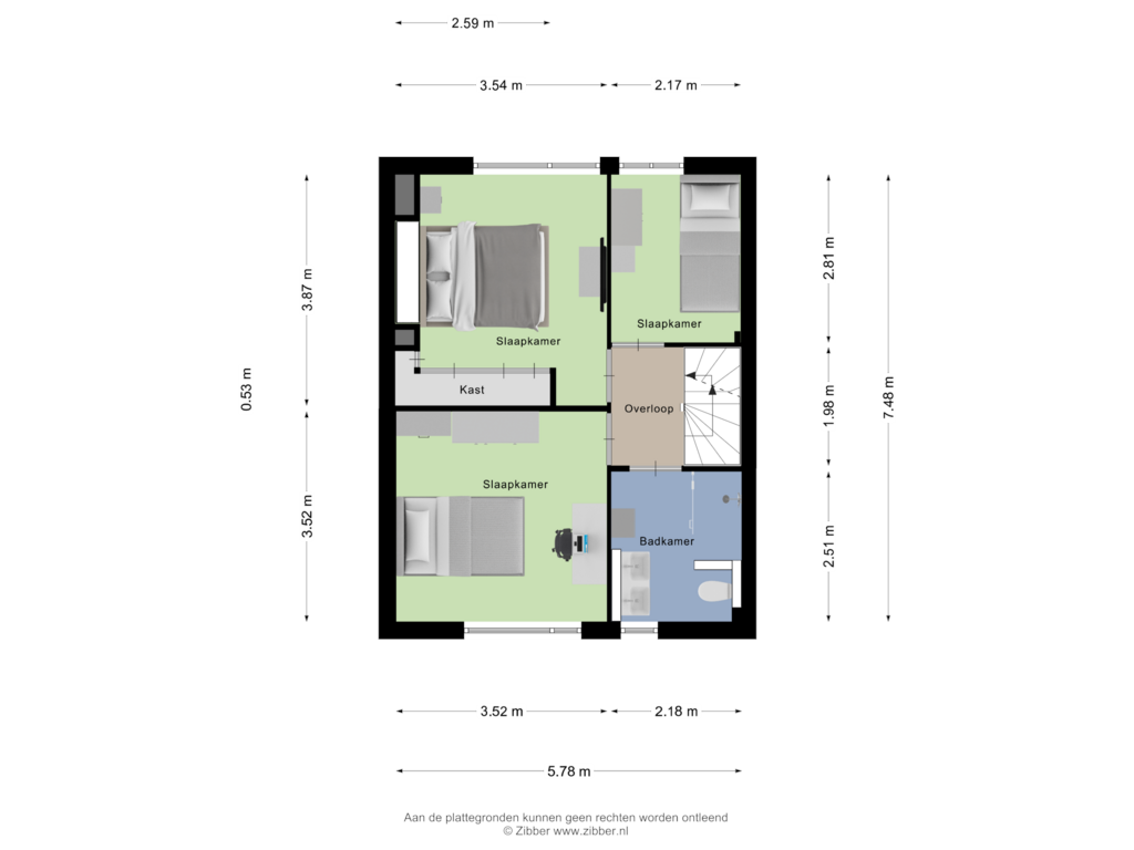 Bekijk plattegrond van Eerste Verdieping van Zevensprong 82