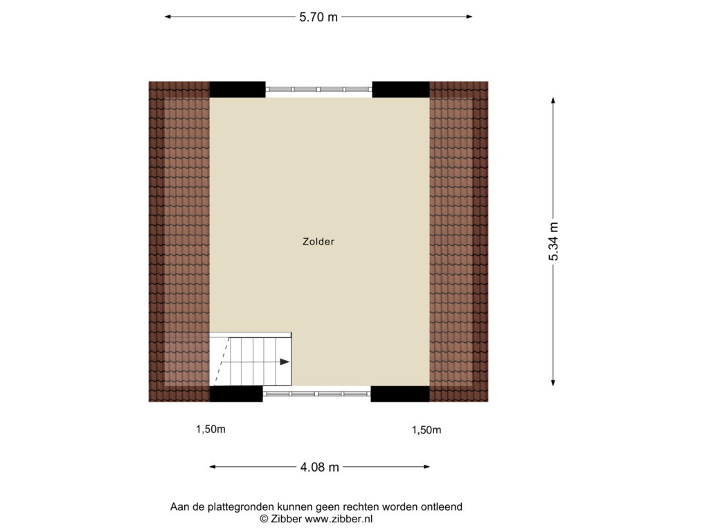 Bekijk plattegrond van Zolder van Zevensprong 82