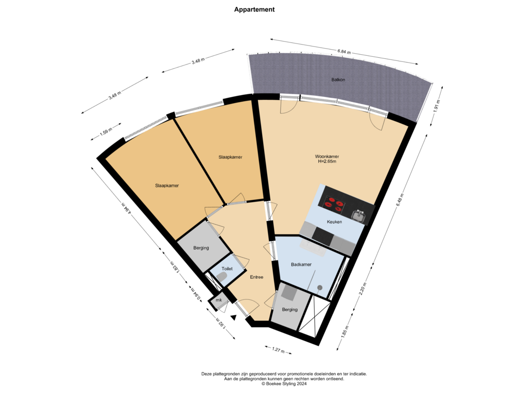 Bekijk plattegrond van Appartement van Spijkerboorweg 423