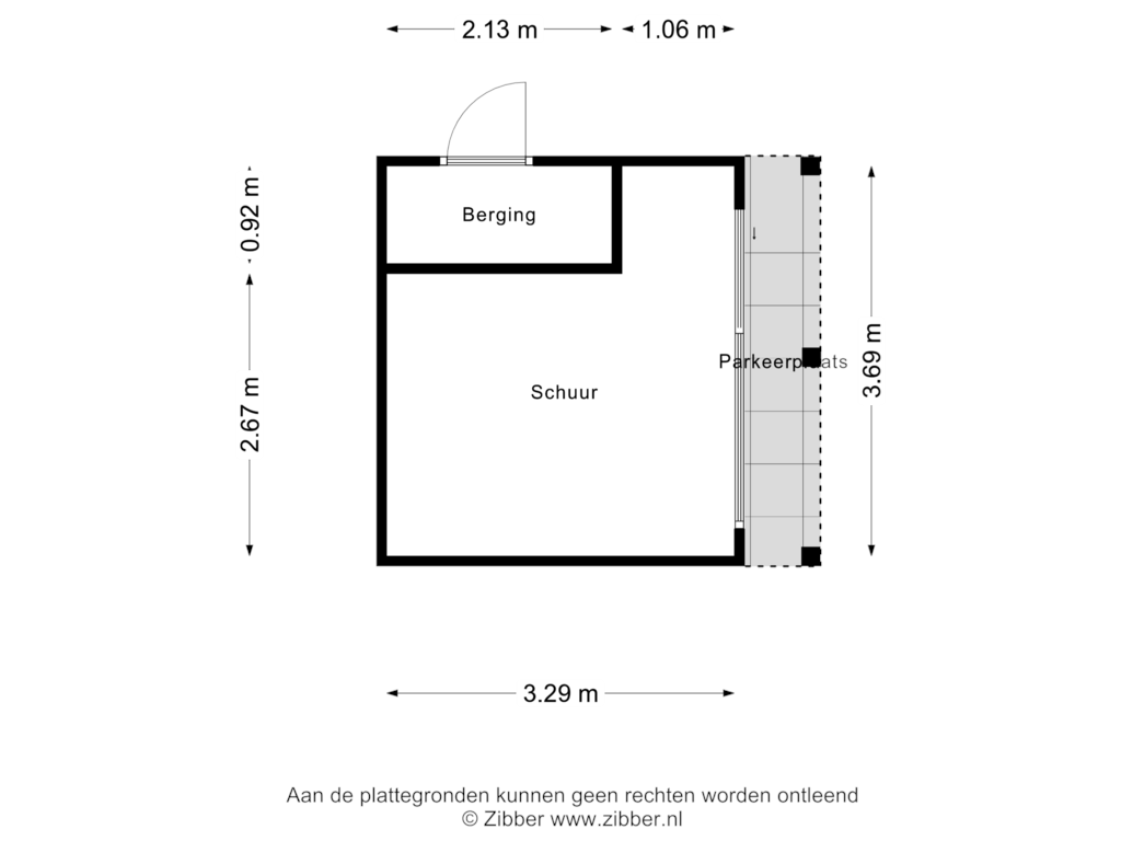 Bekijk plattegrond van Berging van Heistraat 7