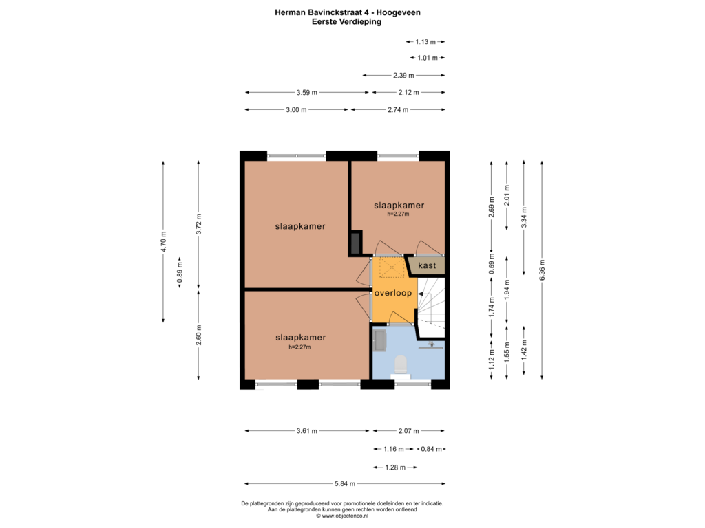 Bekijk plattegrond van EERSTE VERDIEPING van Herman Bavinckstraat 4