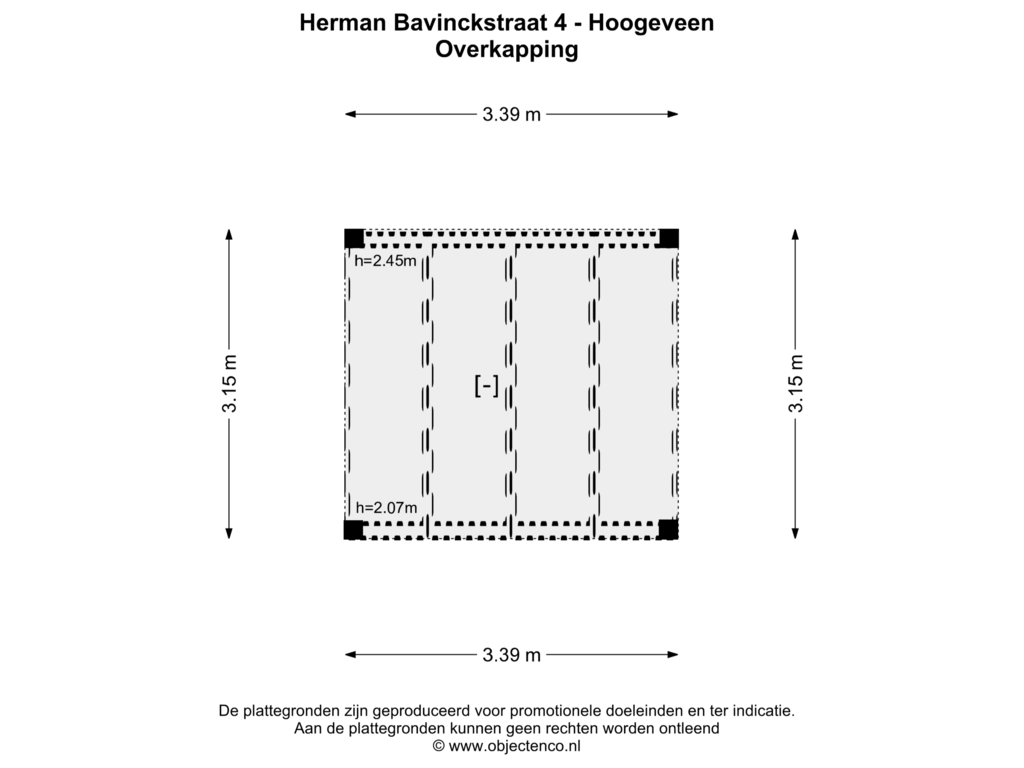 Bekijk plattegrond van OVERKAPPING van Herman Bavinckstraat 4