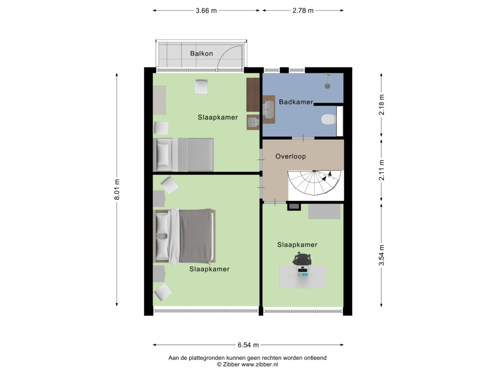 Bekijk plattegrond van Eerste Verdieping van Olde Blenkestraat 19