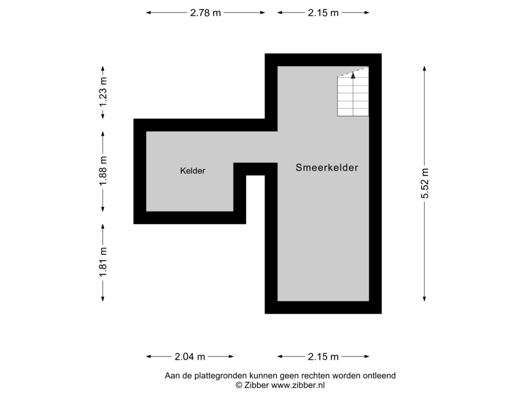 Bekijk plattegrond van Kelder van Olde Blenkestraat 19