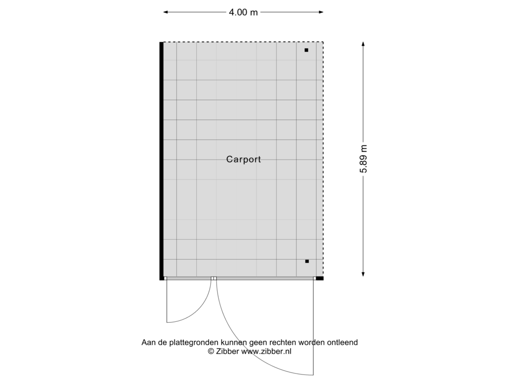 Bekijk plattegrond van Carport van Olde Blenkestraat 19