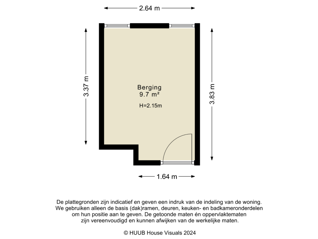 View floorplan of Berging of Jan Prinsstraat 65