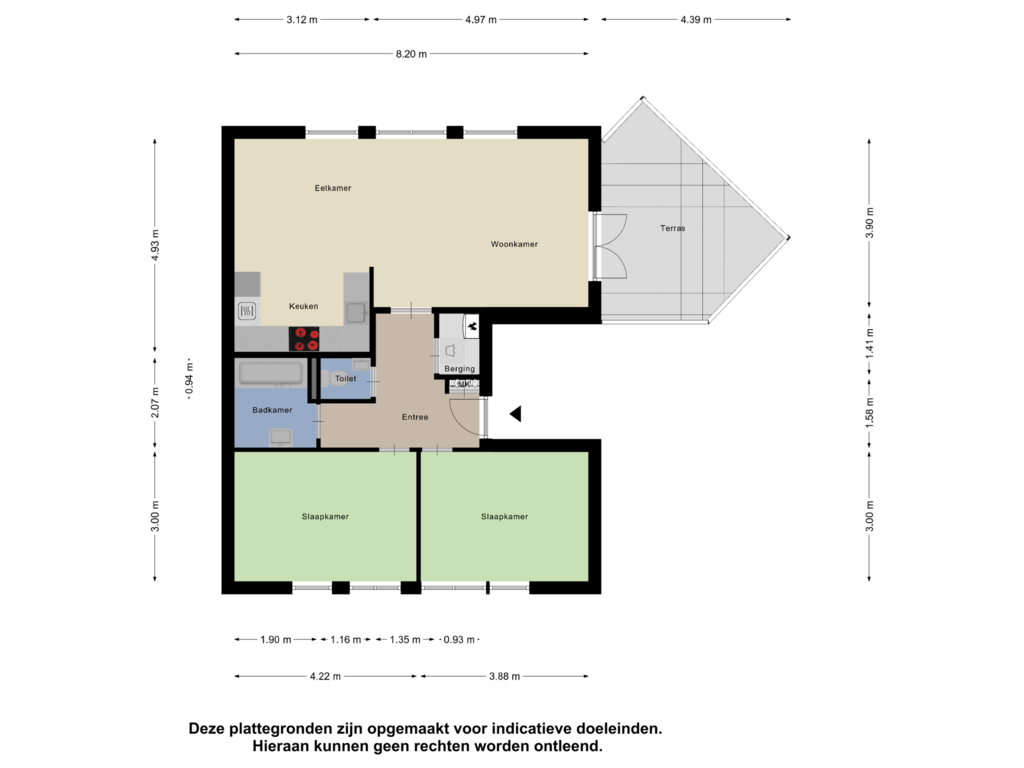 Bekijk plattegrond van Appartement van Zwerfkei 78