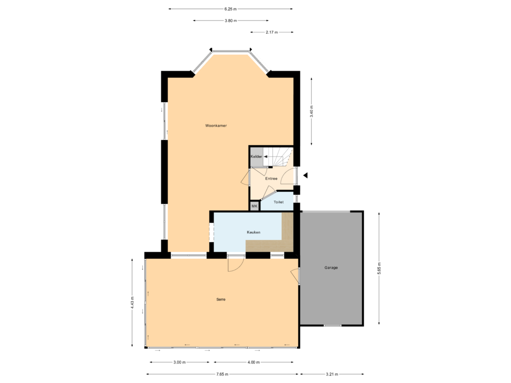 View floorplan of Begane Grond of Tjaskermolen 53