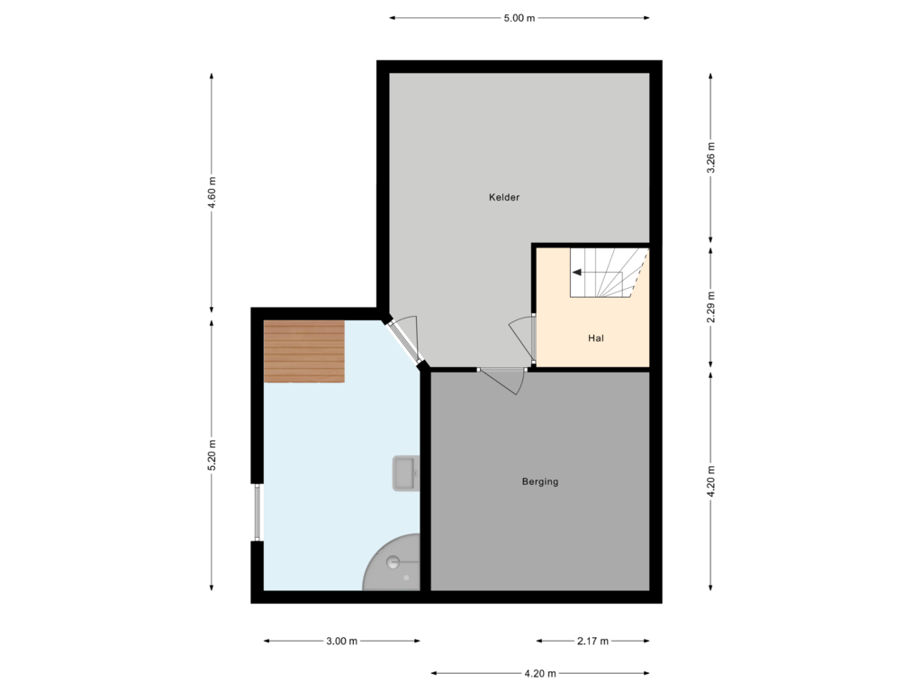 View floorplan of Kelder of Tjaskermolen 53