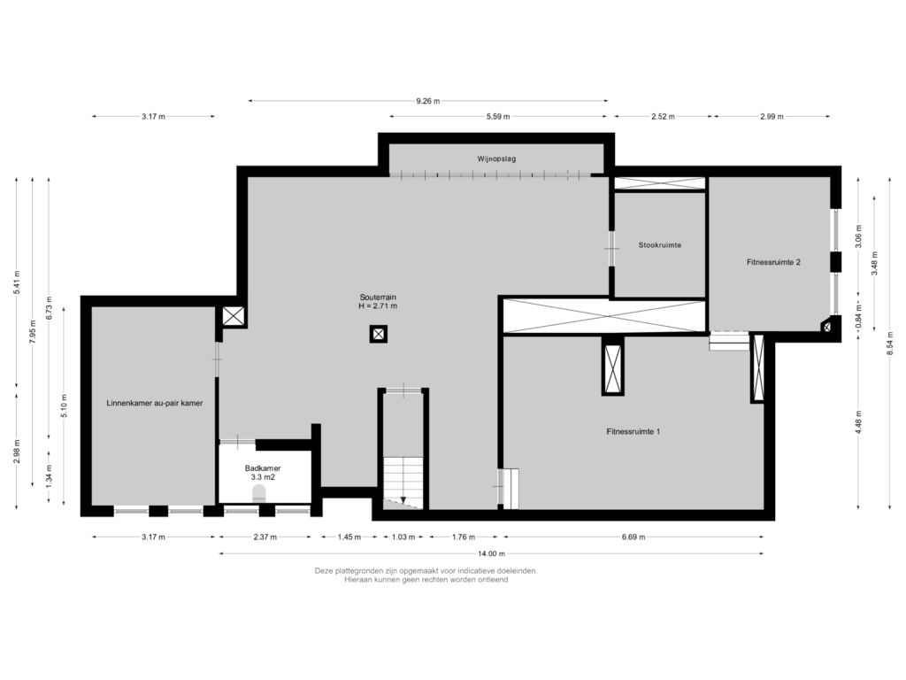 Bekijk plattegrond van Souterrain van Plaszoom 1