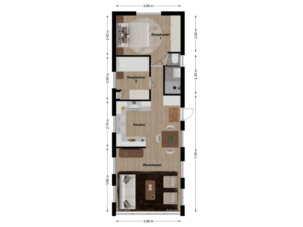 Bekijk plattegrond van First floor van Bovendijk 2-11