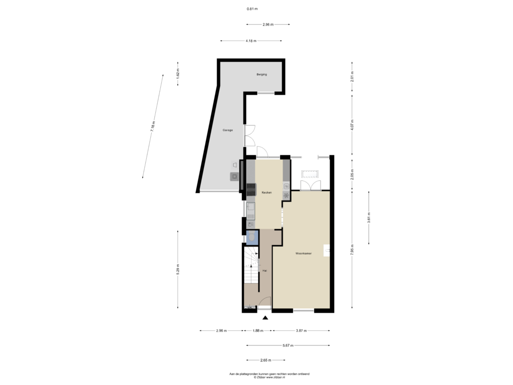 Bekijk plattegrond van Begane grond van Kerkweg 14