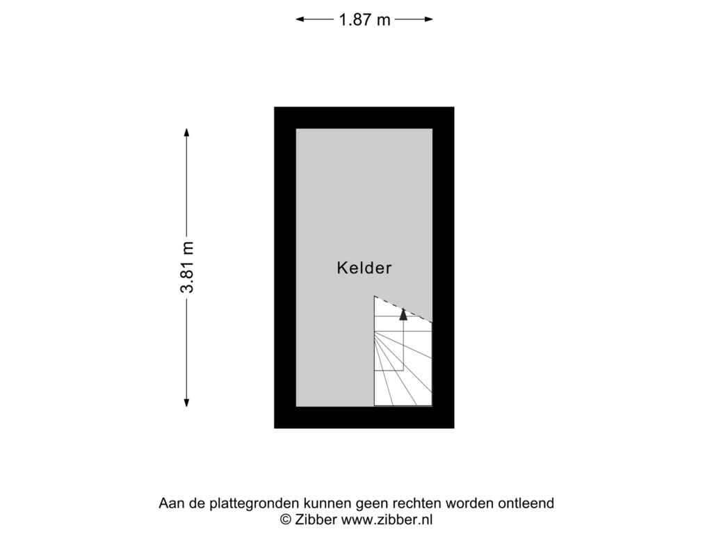 Bekijk plattegrond van Kelder van Kerkweg 14