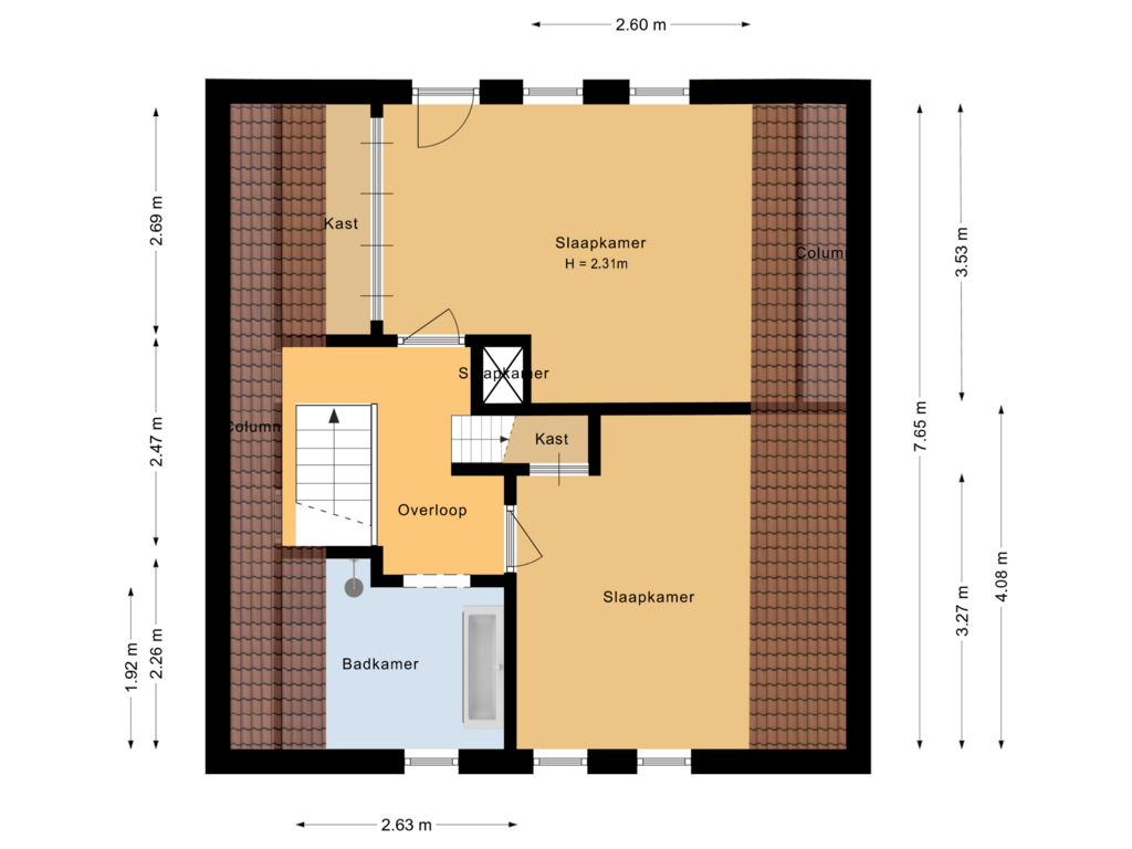 Bekijk plattegrond van Eerste verdieping van Vinkenlaan 31