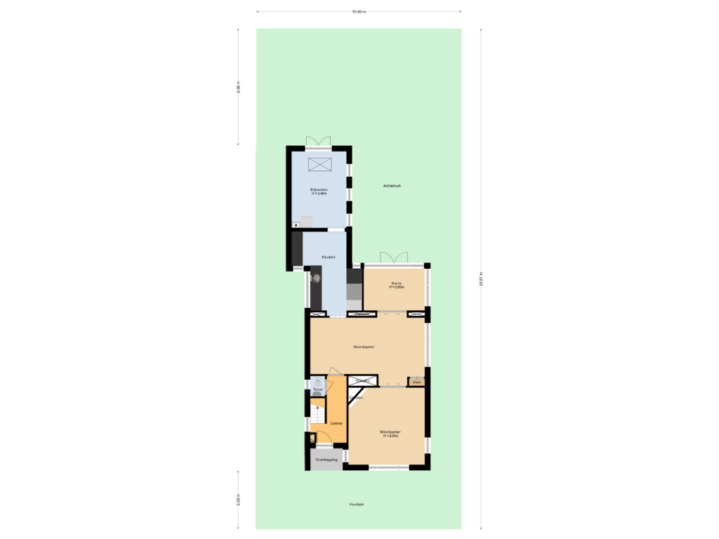 Bekijk plattegrond van Situatie van Vinkenlaan 31