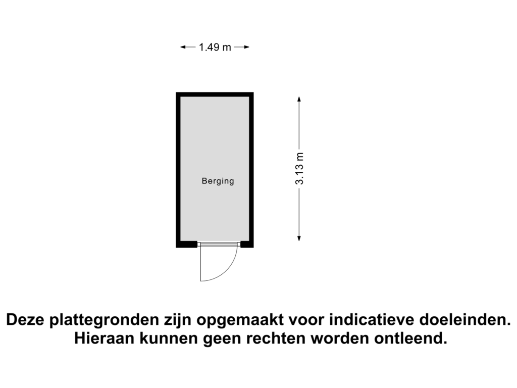 View floorplan of Berging of Prins Bernhardstraat 54-D