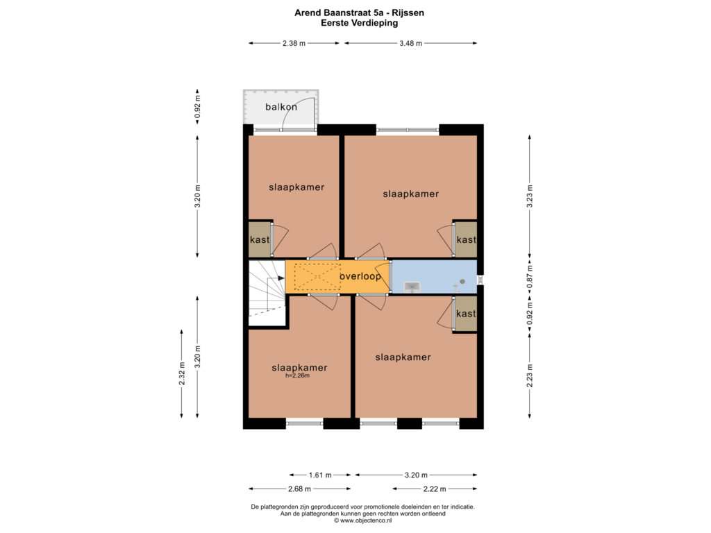 Bekijk plattegrond van EERSTE VERDIEPING van Arend Baanstraat 5-A