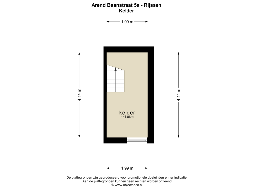 Bekijk plattegrond van KELDER van Arend Baanstraat 5-A