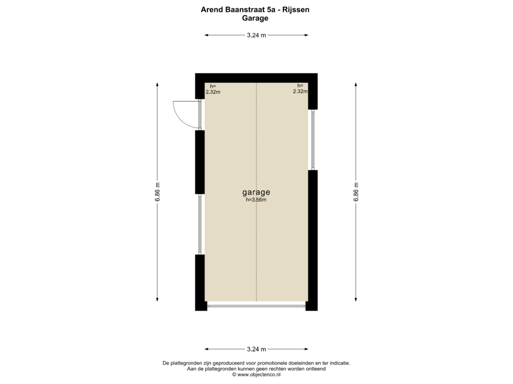 Bekijk plattegrond van GARAGE van Arend Baanstraat 5-A